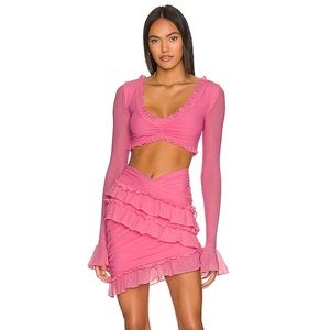 Revolve- Majorelle pink crop top- TOP ONLY